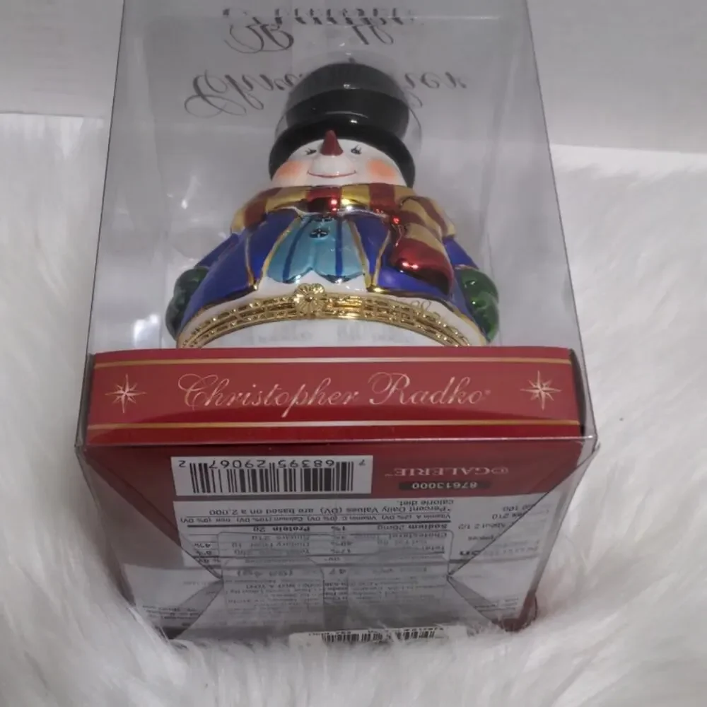 2004 Christopher Radko CHILLS WILLS Snowman Candy Dish